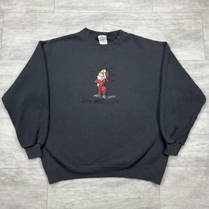 90s Disney Grumpy Size Doesn't Matter Sweater Size L Gray Vintage Snow White